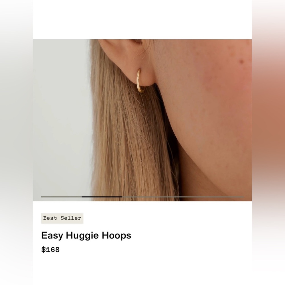 Gold Mejuri 14k Huggie Hoop Earings - New